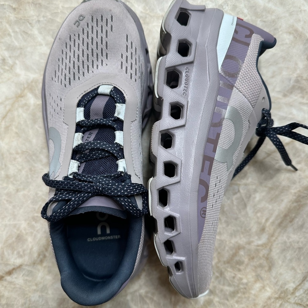 On Running Cloudmonster Sneakers in Gray and Black